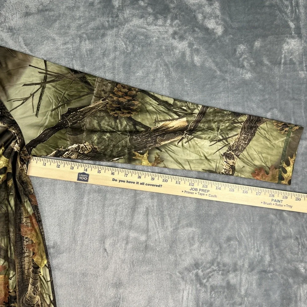 NFL Team Apparel TX3 cool Shirt Mens Large Camo 1/4‎ Zip Green Bay Packers